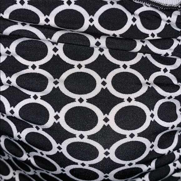 Euc Max Studio stretch ruched blouse circle sz m - Picture 3 of 5